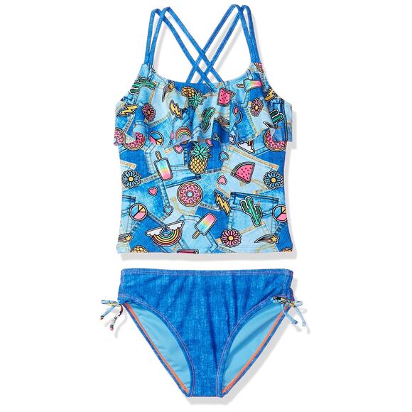 Angel Beach Other - Angel Beach Girls Fun Donuts and Rainbow Tankini Swim Set Multi Size 8
